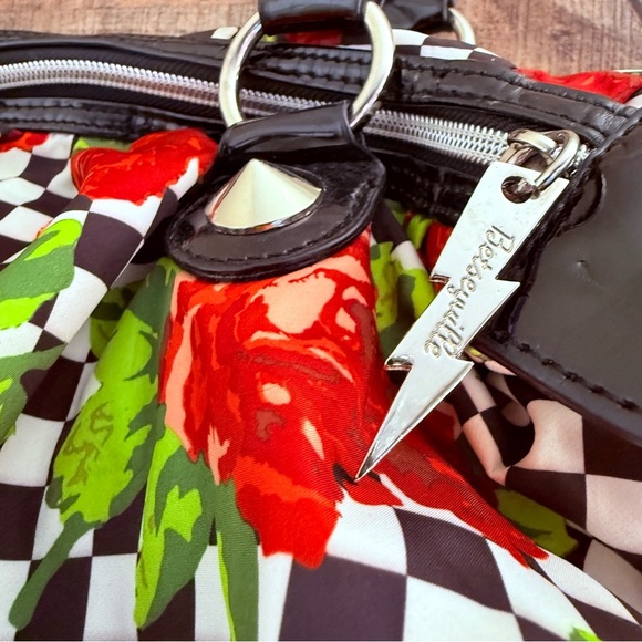 Vintage Betseyville Betsey Johnson Rose Checkered Women's Bag - Picture 6 of 9